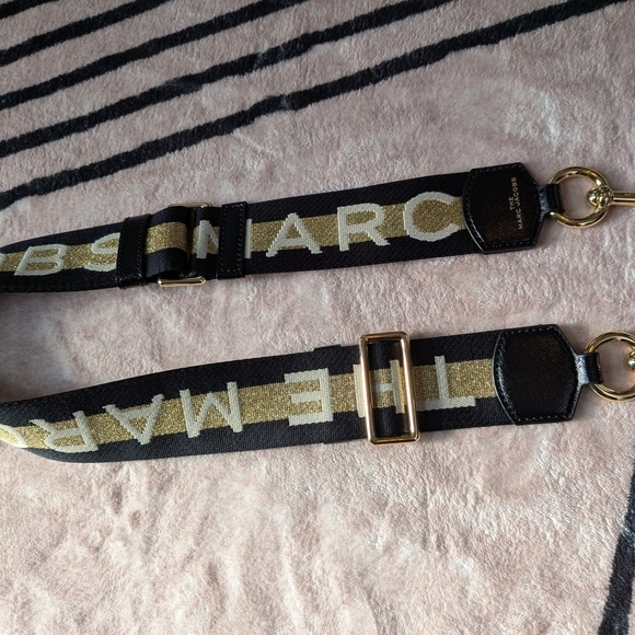 Marc Jacobs Black and Gold Logo Belt main image 4